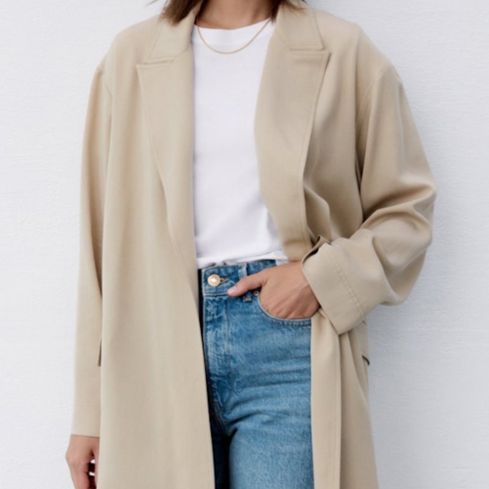 Zara Flowy Trench Coat